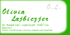 olivia lajbiczjer business card
